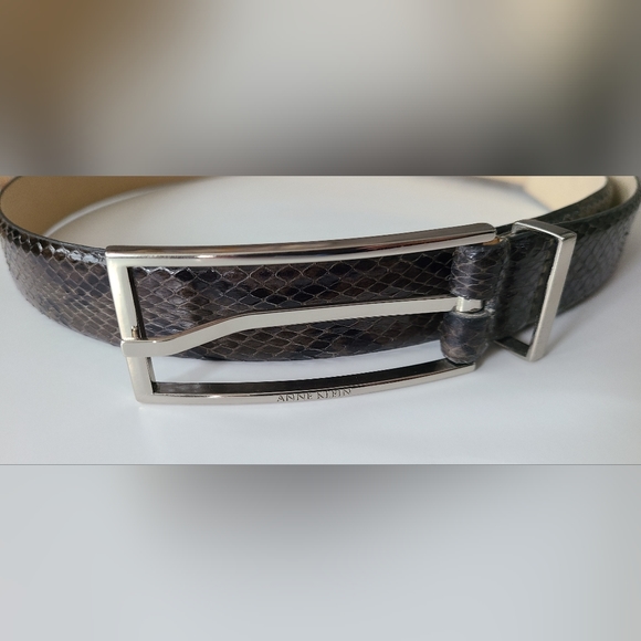 Anne Klein Reptile‎ Genuine Leather Belt with Shinny Spots XL - Picture 2 of 9